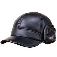 Load image into Gallery viewer, %100 Leather Brown Cap