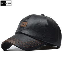 Load image into Gallery viewer, %100 Leather Black Cap