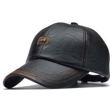 Load image into Gallery viewer, %100 Leather Black Cap