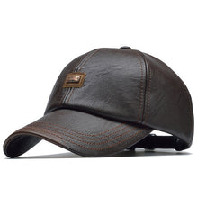 Load image into Gallery viewer, %100 Leather Black Cap