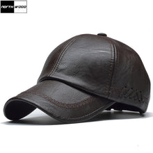 Load image into Gallery viewer, %100 Leather Brown Cap