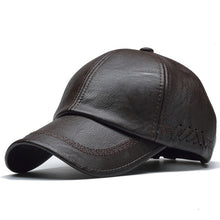 Load image into Gallery viewer, %100 Leather Brown Cap