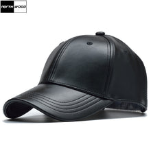 Load image into Gallery viewer, %100 Leather Black Cap