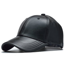 Load image into Gallery viewer, %100 Leather Black Cap