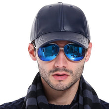 Load image into Gallery viewer, %100 Leather Black Cap