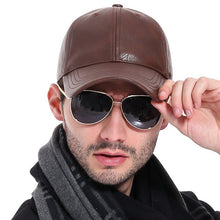 Load image into Gallery viewer, %100 Leather Black Cap