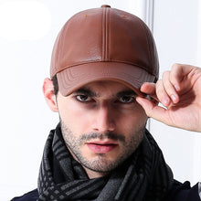 Load image into Gallery viewer, %100 Leather Black Cap