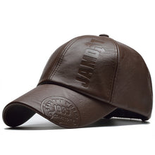 Load image into Gallery viewer, %100 Leather Brown Cap