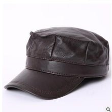 Load image into Gallery viewer, %100 Leather Brown Cap
