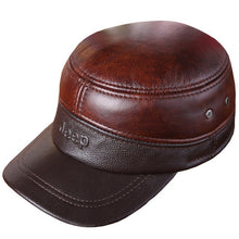 Load image into Gallery viewer, %100 Leather Brown Jeep Cap
