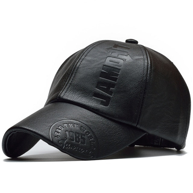 %100 Leather Brown Cap