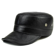 Load image into Gallery viewer, %100 Leather Black Jeep Cap
