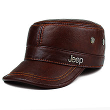 Load image into Gallery viewer, %100 Leather Black Jeep Cap
