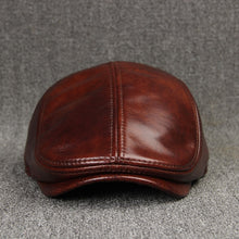 Load image into Gallery viewer, %100 Leather Brown Cap
