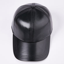 Load image into Gallery viewer, %100 Leather Black Cap
