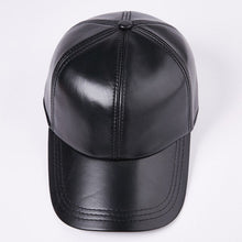 Load image into Gallery viewer, %100 Leather Black Cap
